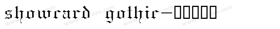 showcard gothic字体转换